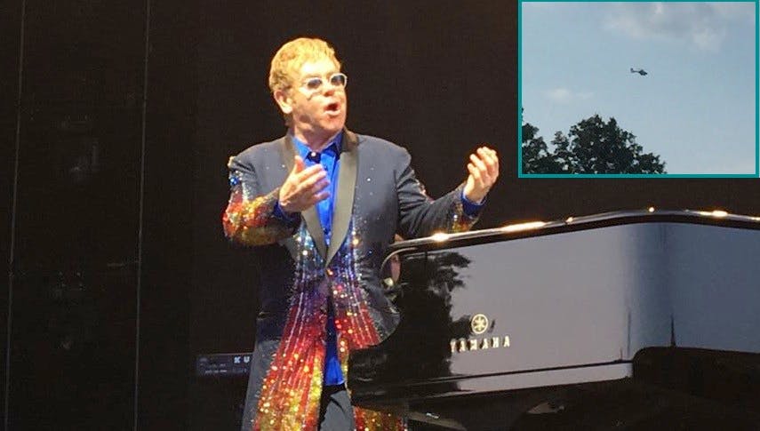 Elton John in Uelzen: Absicht oder falsche Flugroute?