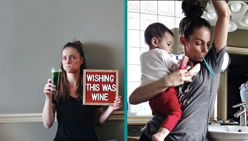 So lustig (und real) zeigt eine Mutter ihr Leben mit Kindern auf Instagram